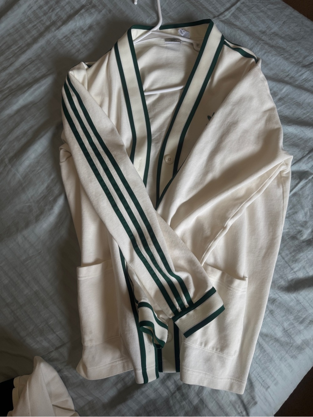 SET of Adidas tennis Luxe Cardigan + Dress off white S/M - Picture 8 of 12